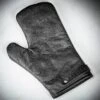 Crafted Black Leather Oven Glove -Kitchen Knife Store ovengloveblk2