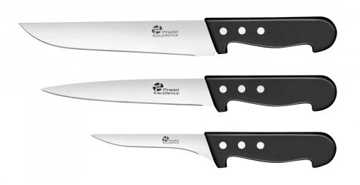 Pradel Excellence 3-piece Butcher Knife Set - Triple-riveted Handles