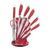 Pradel Excellence 7-piece Knife Block Set - Red Handles -Kitchen Knife Store pradel excellence 7 piece knife block set red handles