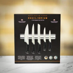 Rockingham Forge Equilibrium 6pc Magnetic Knife Rack Set -Kitchen Knife Store rf 6356b rockinghamforge equilibrium magnaetic rack box