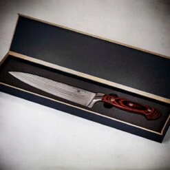 Rockingham Forge 8" Damascus Chef's Knife - Wood -Kitchen Knife Store rf6704 2