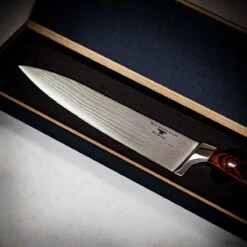 Rockingham Forge 8" Damascus Chef's Knife - Wood -Kitchen Knife Store rf6704 3