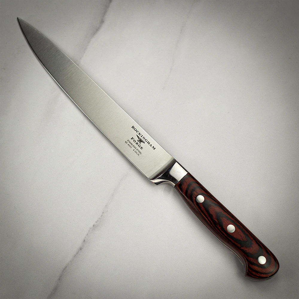 Rockingham Forge 8" Stainless Steel Carving Knife - Riveted Pakkawood Handles / Full Tang 3 Rockingham Forge 8" Stainless Steel Carving Knife - Riveted Pakkawood Handles / Full Tang