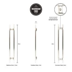 Rockingham Forge 18" Magnetic Stainless Steel Knife Rack With 6 Utensil Hooks And Wall Fixings 10 Rockingham Forge 18" Magnetic Stainless Steel Knife Rack With 6 Utensil Hooks And Wall Fixings -Kitchen Knife Store rockingham forge 18 magnetic stainless steel knife rack with 6 utensil hooks and wall fixings p999 4472 image