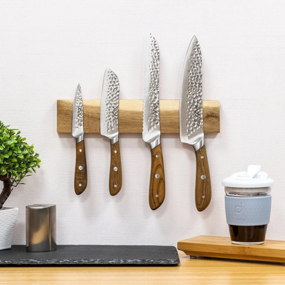 Rockingham Forge 30cm Acacia Magnetic Knife Rack With Wall Fixings 4 Rockingham Forge 30cm Acacia Magnetic Knife Rack With Wall Fixings - Image 2