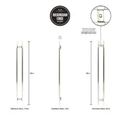 Rockingham Forge 60cm Magnetic Stainless Steel Knife Rack With 6 Utensil Hooks And Wall Fixings -Kitchen Knife Store rockingham forge 60cm magnetic stainless steel knife rack with 6 utensil hooks and wall fixings p1000 4478 image