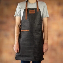 Crafted Rustic Leather Apron 19 Crafted Rustic Leather Apron -Kitchen Knife Store rusticapronblk 1 1