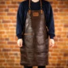 Crafted Rustic Leather X Strap Apron -Kitchen Knife Store rusticapronxstrap 1 1