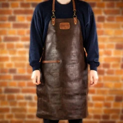 Crafted Rustic Leather X Strap Apron
