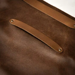 Crafted Rustic Leather Waist Apron -Kitchen Knife Store rusticleatherwaistapron sand 5