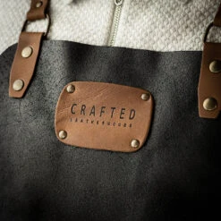 Crafted Rustic Leather X Strap Apron -Kitchen Knife Store rusticleatherx black 4 1