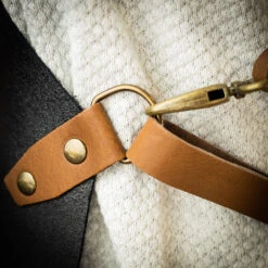 Crafted Rustic Leather X Strap Apron -Kitchen Knife Store rusticleatherx black 5 1