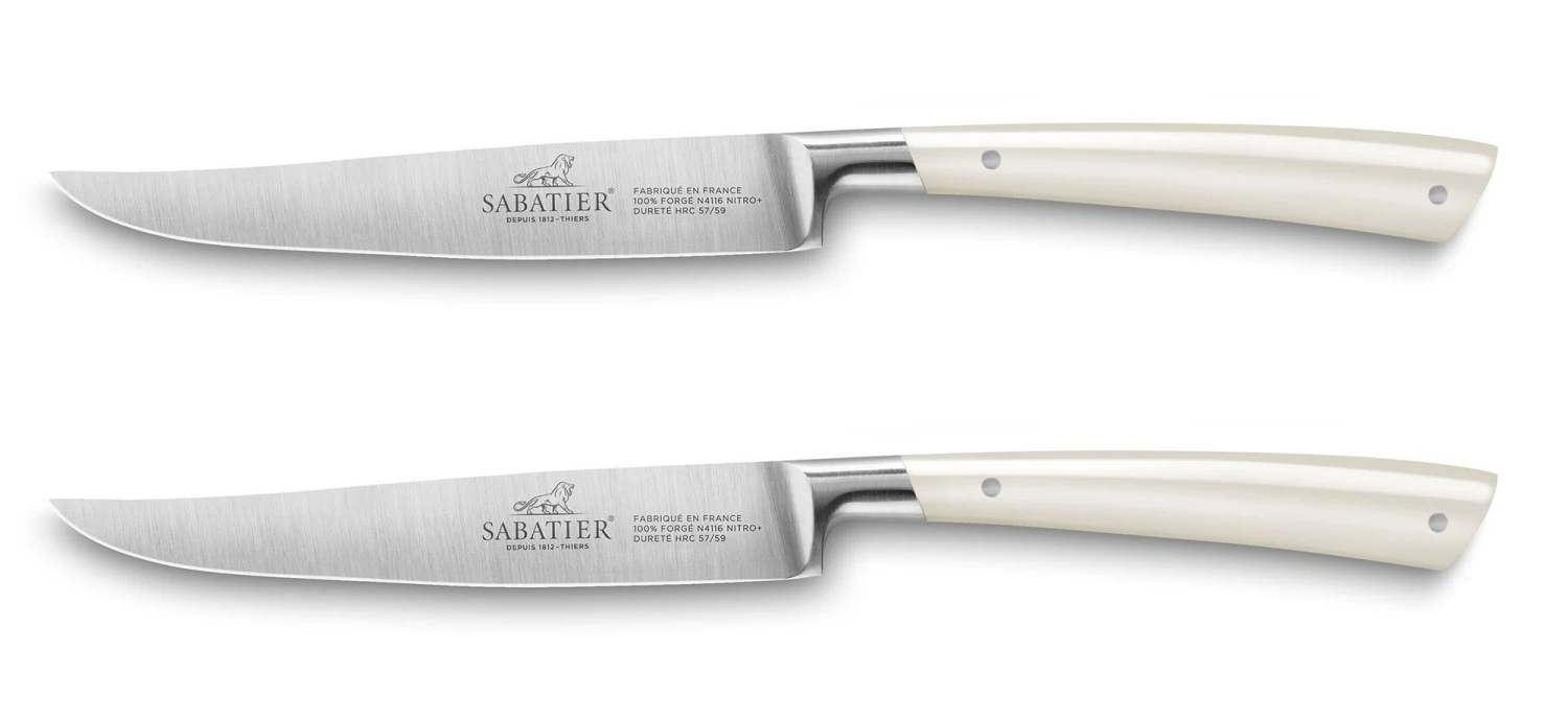 Sabatier Edonist Perle 2-piece Steak Knife Set 12cm - Fully Forged 3 Sabatier Edonist Perle 2-piece Steak Knife Set 12cm - Fully Forged
