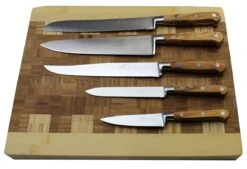 Sabatier Provençao White Knife Block With 5 Kitchen Knives - Olive Wood Handles -Kitchen Knife Store sabatier provencao white knife block 5 kitchen knives olive wood handles 1