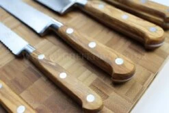 Sabatier Provençao White Knife Block With 5 Kitchen Knives - Olive Wood Handles -Kitchen Knife Store sabatier provencao white knife block 5 kitchen knives olive wood handles 4