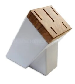 Sabatier Provençao White Knife Block With 5 Kitchen Knives - Olive Wood Handles -Kitchen Knife Store sabatier provencao white knife block 5 kitchen knives olive wood handles 8