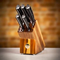 Sabatier Professional 5 Piece Acacia Knife Block Set