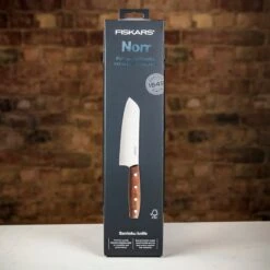 Fiskars Norr 6.3" Santoku Knife With Wooden Handle 12 Fiskars Norr 6.3" Santoku Knife With Wooden Handle -Kitchen Knife Store santoku