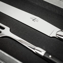 Forge De Laguiole Carving Set With Ebony Handle -Kitchen Knife Store sd2minebbri 00003478 forgedelaguiole carvingset 3