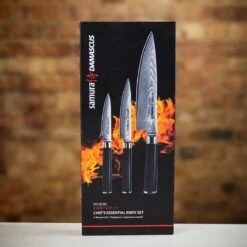 Samura Set Of Three Damascus Knives -Kitchen Knife Store setof3