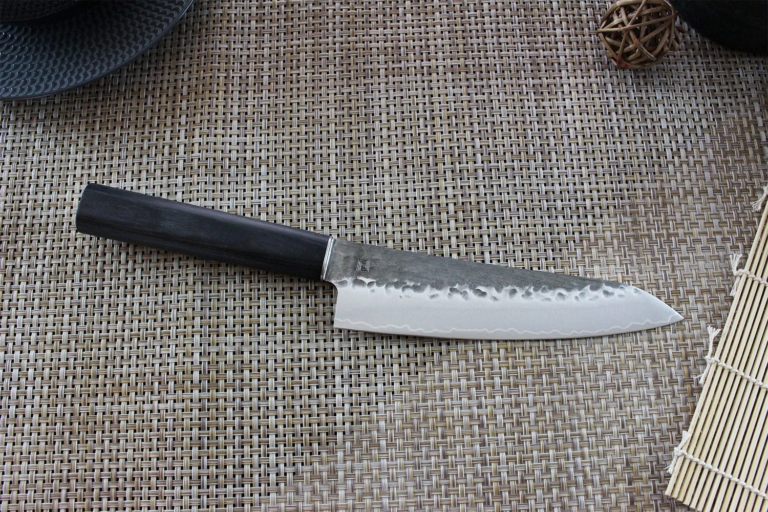 Shizu Hamono Yamato Hammered Santoku Knife 18cm 5 Shizu Hamono Yamato Hammered Santoku Knife 18cm - Image 3