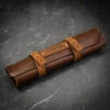 Crafted Small Knife Roll - Brown 1 Crafted Small Knife Roll - Brown -Kitchen Knife Store steakkniferoll brown crafted knife roll 1