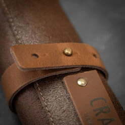 Crafted Small Knife Roll - Brown -Kitchen Knife Store steakkniferoll brown crafted knife roll 2