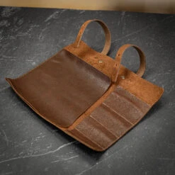 Crafted Small Knife Roll - Brown -Kitchen Knife Store steakkniferoll brown crafted knife roll 3