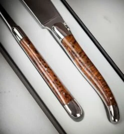 Forge De Laguiole Carving Set With Thuya Handle -Kitchen Knife Store thuyacarvingset