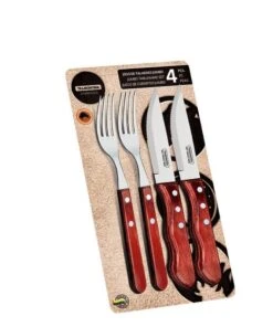 Tramontina Jumbo Tableware Set Of 2 Forks + 2 Steak Knives 13cm