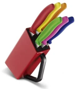 Victorinox Knife Block With 6 Steak Knives 12cm - Multicolour Handles