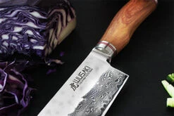 Wusaki Damas VG10 Nakiri Knife 17cm Olive Wood Handle -Kitchen Knife Store wusaki damas vg10 nakiri knife 17cm olive wood handle 3