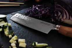 Wusaki Damas VG10 Nakiri Knife 17cm Olive Wood Handle -Kitchen Knife Store wusaki damas vg10 nakiri knife 17cm olive wood handle 4