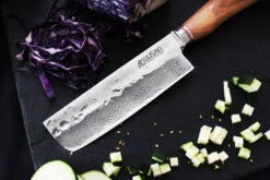 Wusaki Damas VG10 Nakiri Knife 17cm Olive Wood Handle -Kitchen Knife Store wusaki damas vg10 nakiri knife 17cm olive wood handle 5