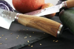 Wusaki Damas VG10 Nakiri Knife 17cm Olive Wood Handle -Kitchen Knife Store wusaki damas vg10 nakiri knife 17cm olive wood handle 6