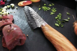 Wusaki Damas VG10 Santoku Knife 17cm Olive Wood Handle -Kitchen Knife Store wusaki damas vg10 santoku knife 17cm olive wood handle 4