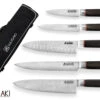 Wusaki Ebony VG10 Set With 5 Kitchen Knives + 1 Roll Bag -Kitchen Knife Store wusaki ebony vg10 set 5 kitchen knives 1 roll bag