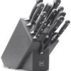WUSTHOF Classic 12-piece Knife Block Set - Black Anthracite Block -Kitchen Knife Store wusthof classic 12 piece knife block anthracite black